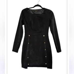 Urban Renewal Black Gold Button Hipster Classy Suede Mini Dress Size Medium